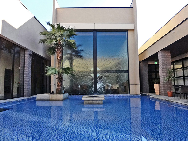 空間水演出【アクアウォールパネル・滝設備】