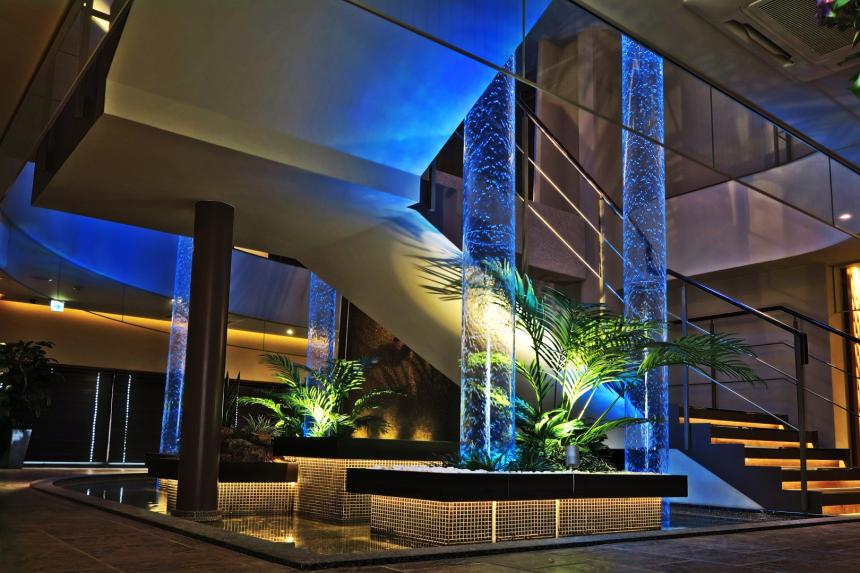 空間水演出【アクアウォールパネル・滝設備】