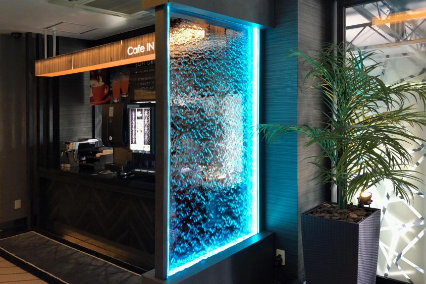 空間水演出【アクアウォールパネル・滝設備】