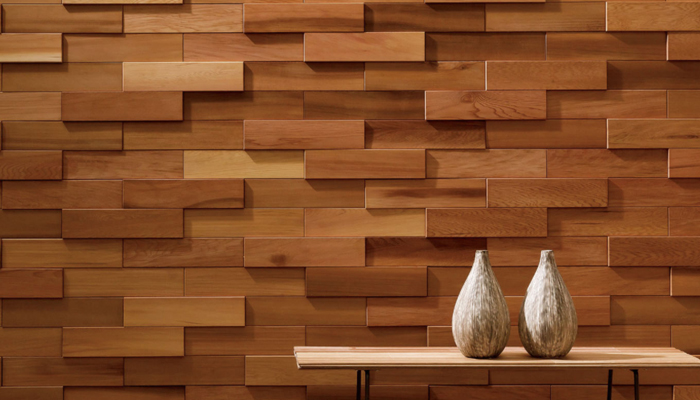 レッドシダーブロックパネル