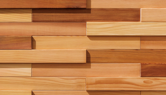 レッドシダーブロックパネル