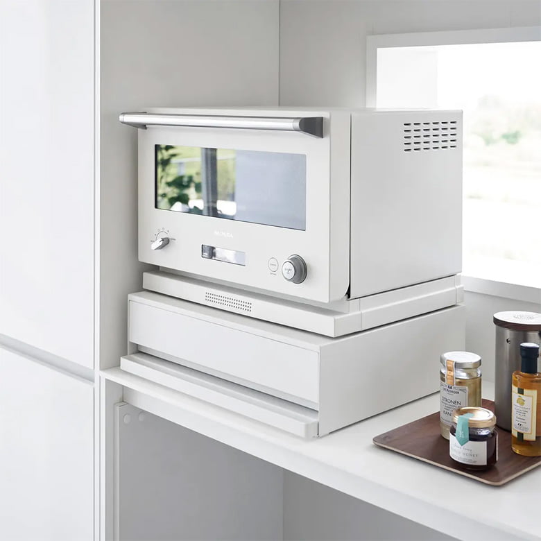 【tower】ツーウェイ キッチン家電下引き出し&amp;スライドテーブル