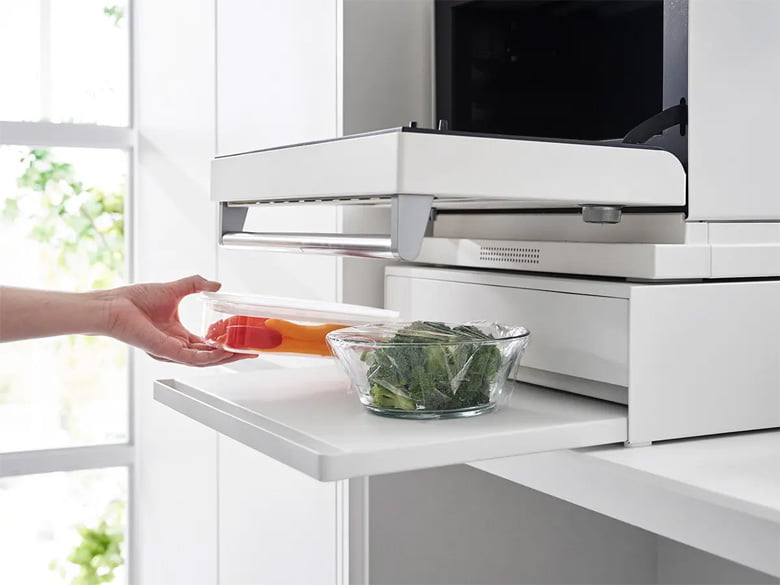 【tower】ツーウェイ キッチン家電下引き出し&amp;スライドテーブル