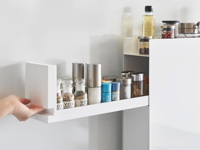 【tower】隠せる調味料ラック 2段