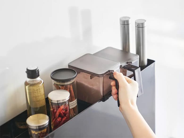【tower】隠せる調味料ラック 2段