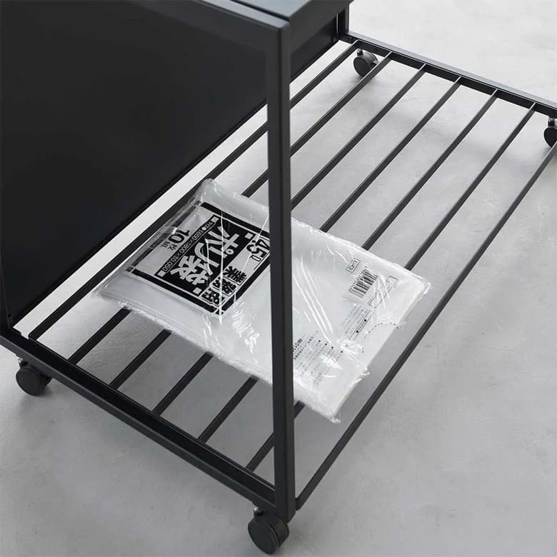 【tower】蓋付き目隠し分別ダストワゴン  45L 3分別