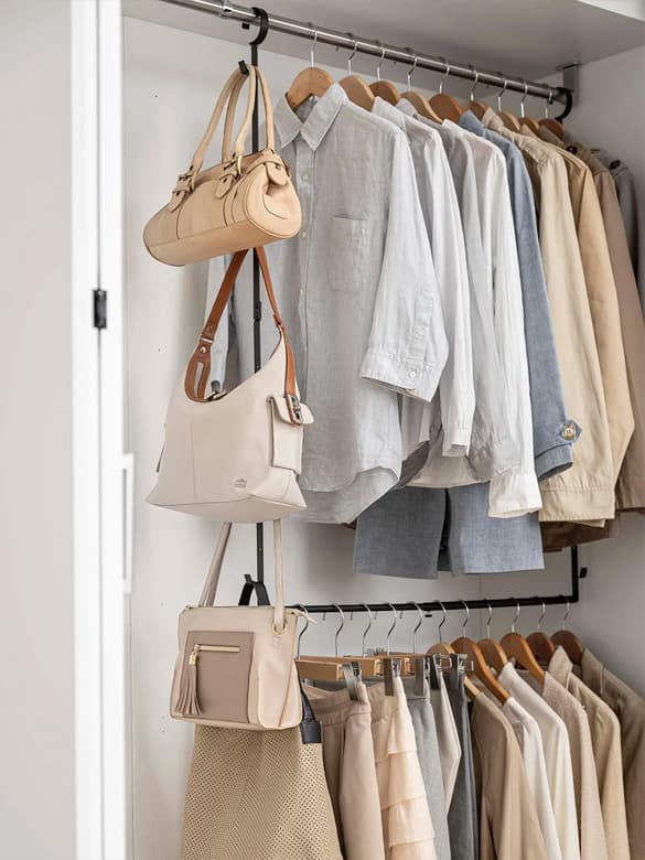 【smart】伸縮収納力アップ2段ハンガー