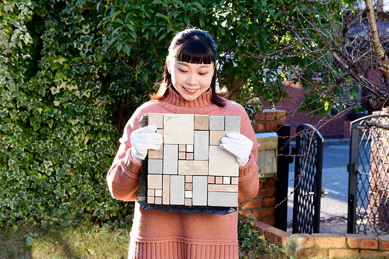 防草シート付き天然石マット/株式会社山善