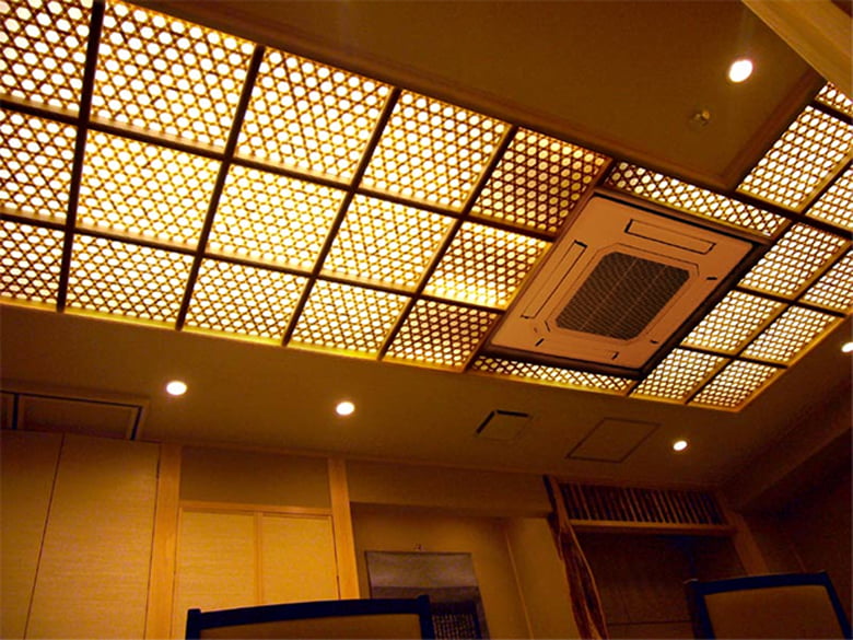 光天井 竹白身六ツ目編/有限会社横山竹材店