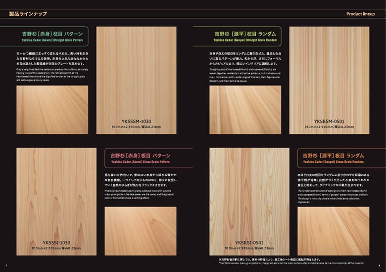 不燃・準不燃認定天然木クロス F★★★★【吉野プレミアムシート】